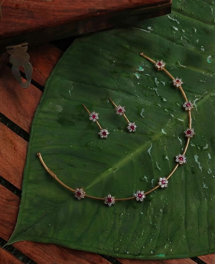Floral Stone Necklace