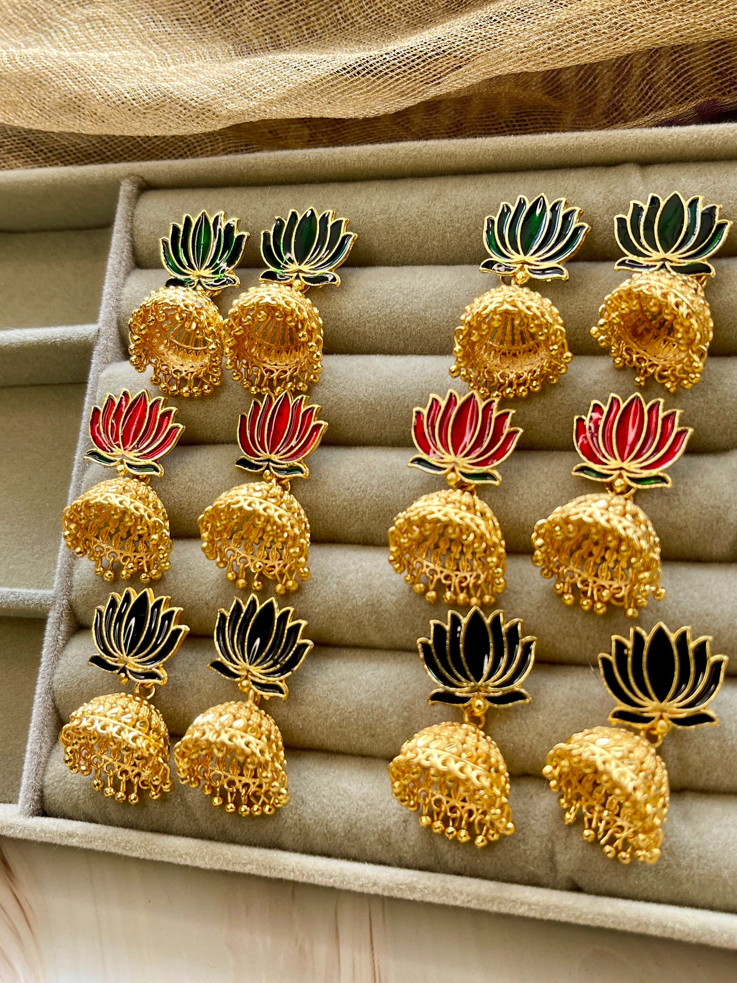 Pretty Lotus Jhumka