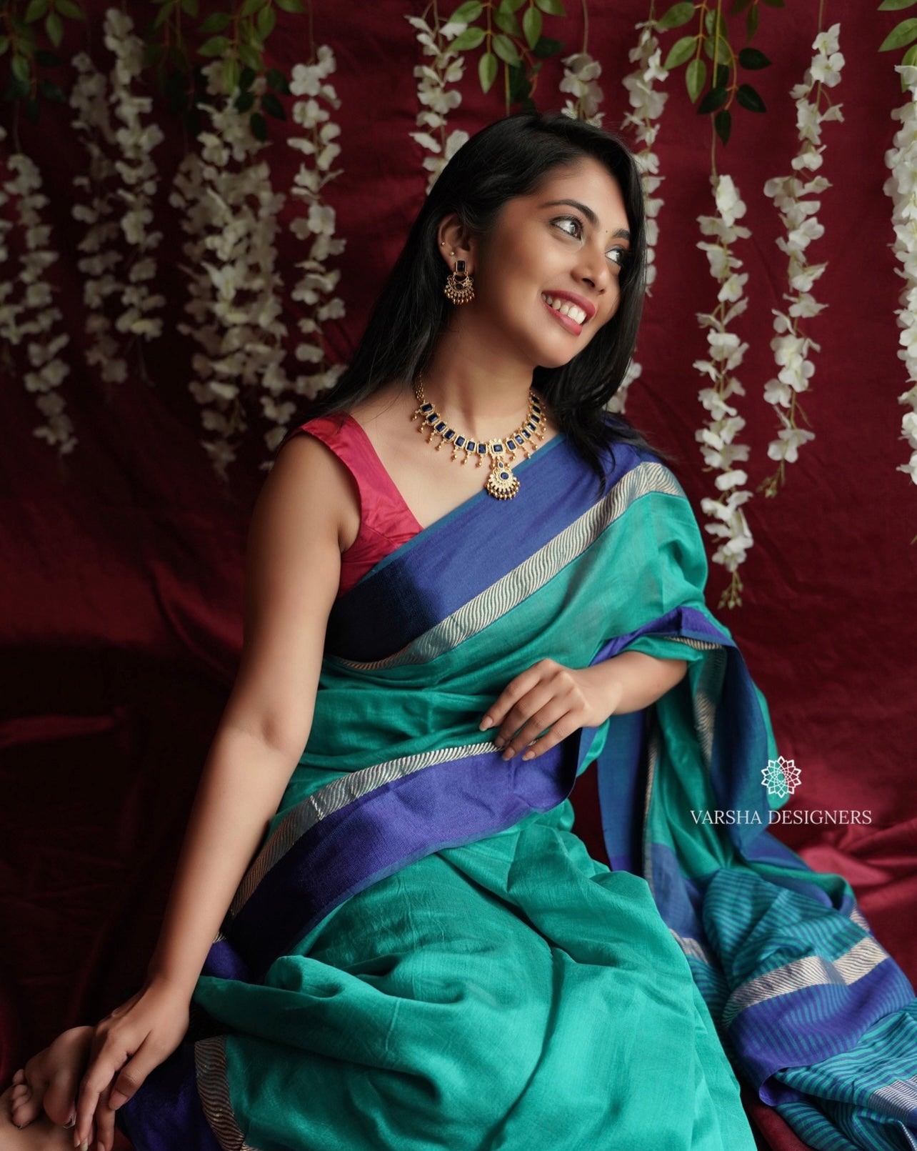 Adorable Deep Sapphires Stone Necklace