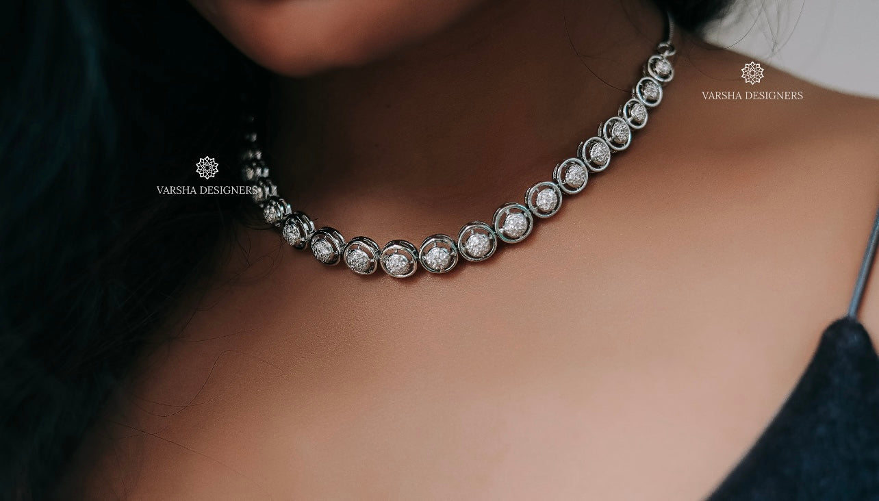 Anti Tarnish Silver Finish Necklace