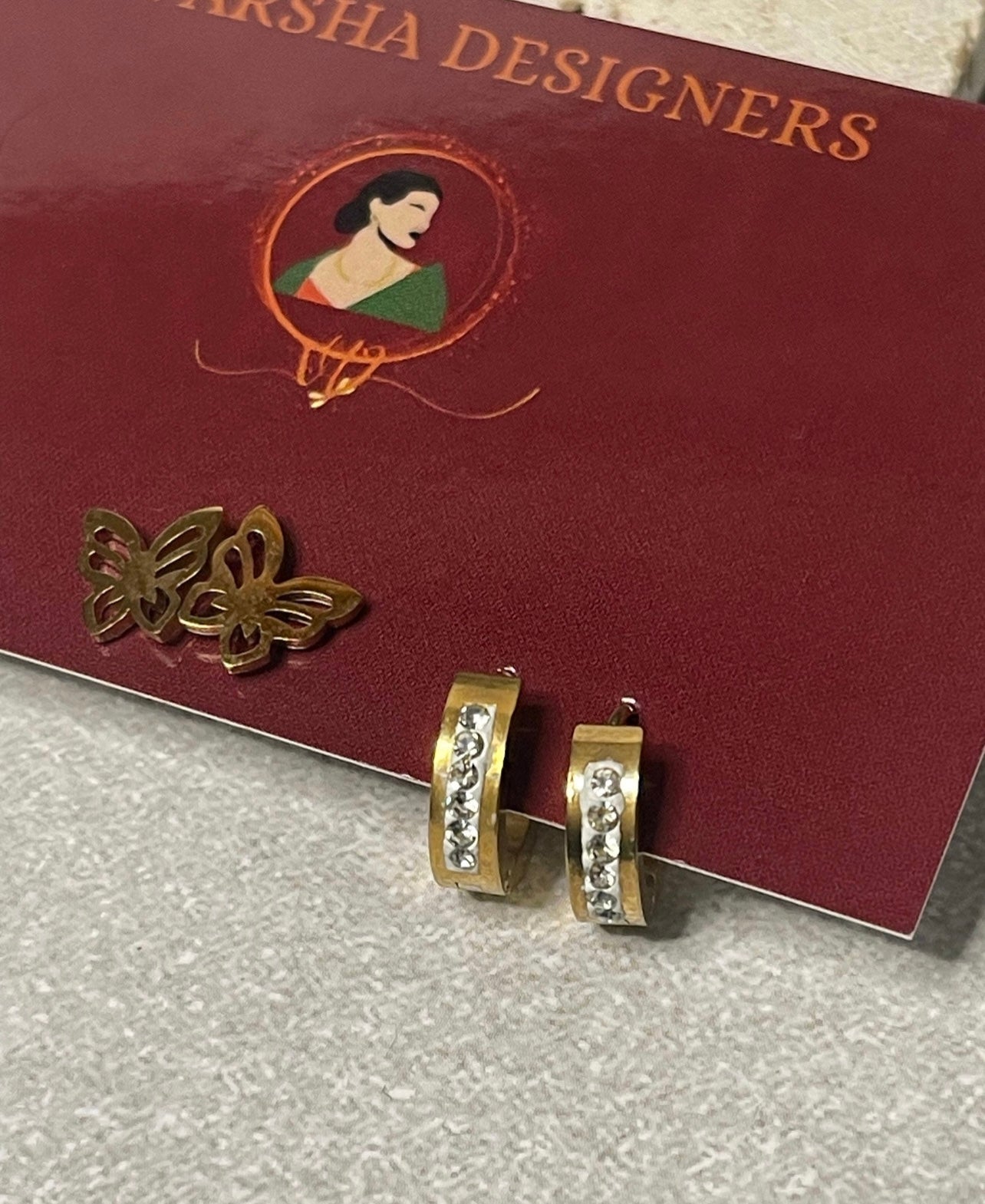 Anti Tarnish Stainless Steel Combo Earrings