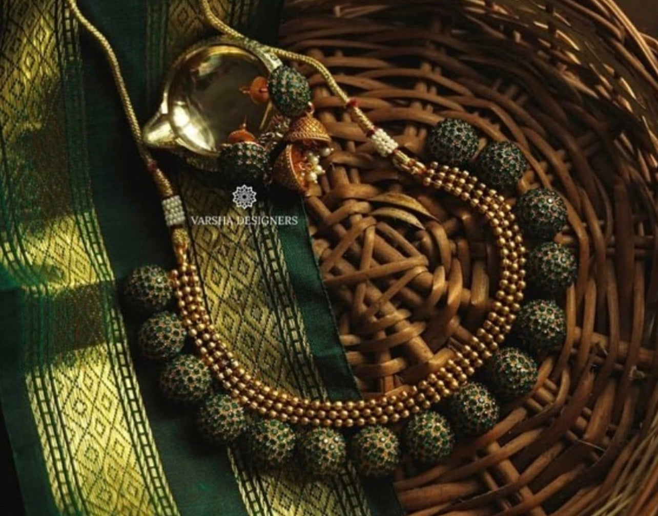 Antique Emerald Stone Necklace