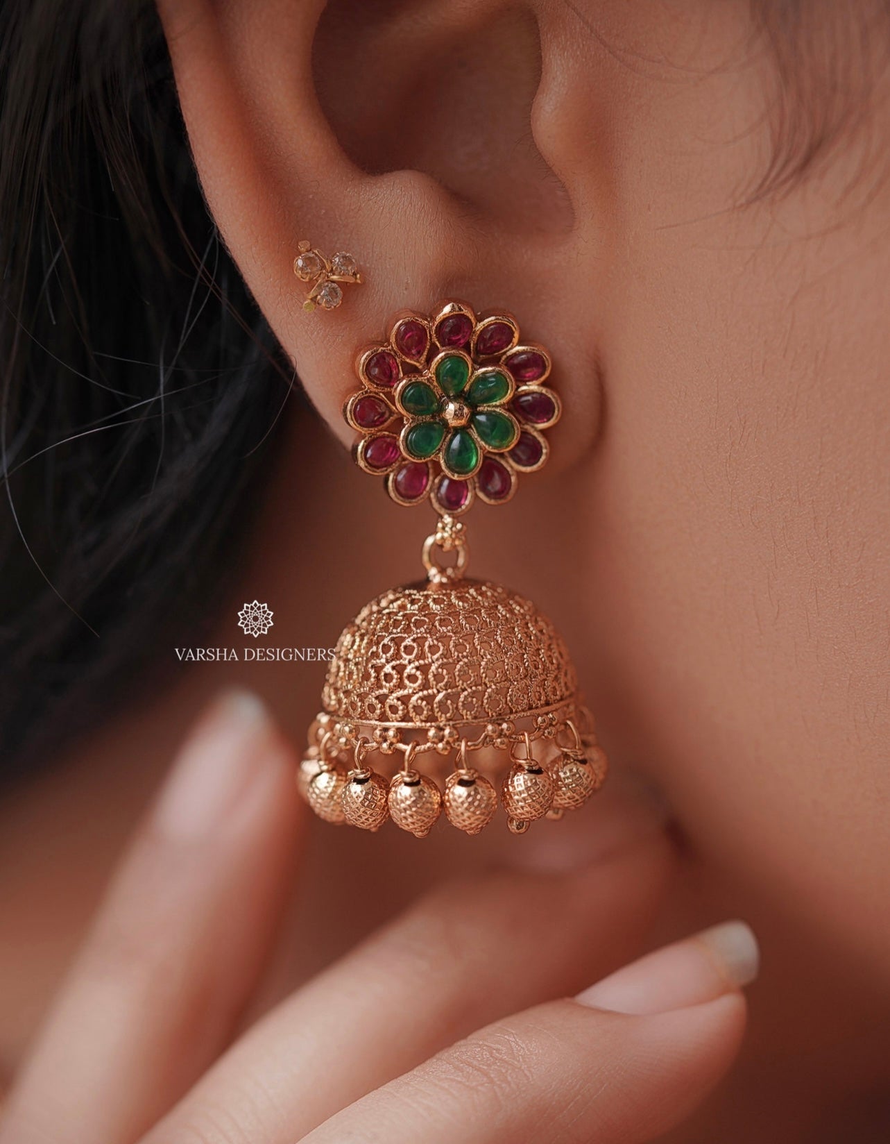 Antique Finish Chakra Floral Choker