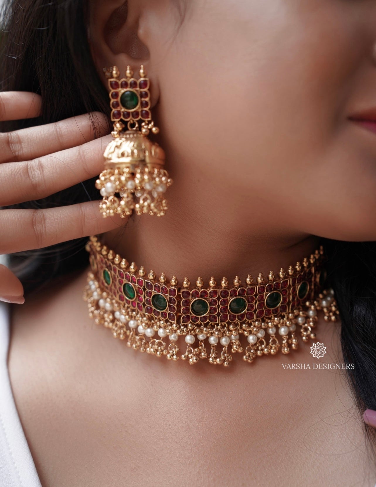 Antique Finish Kemp Guttapusalu Choker