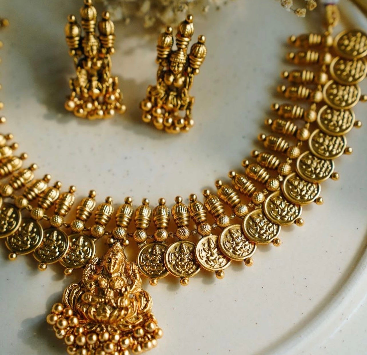 Antique Lakshmi Devi Coin Necklace
