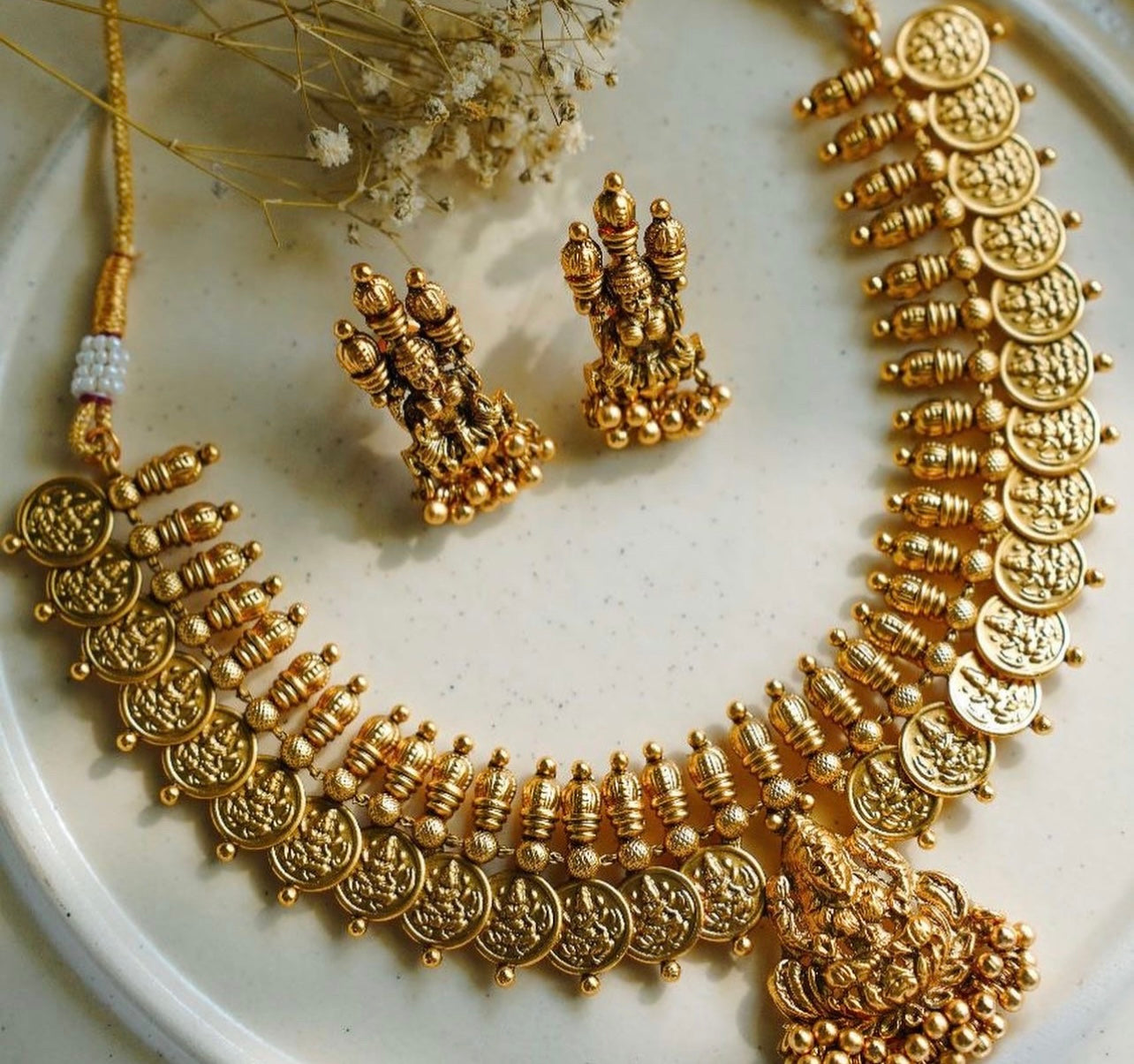 Antique Lakshmi Devi Coin Necklace