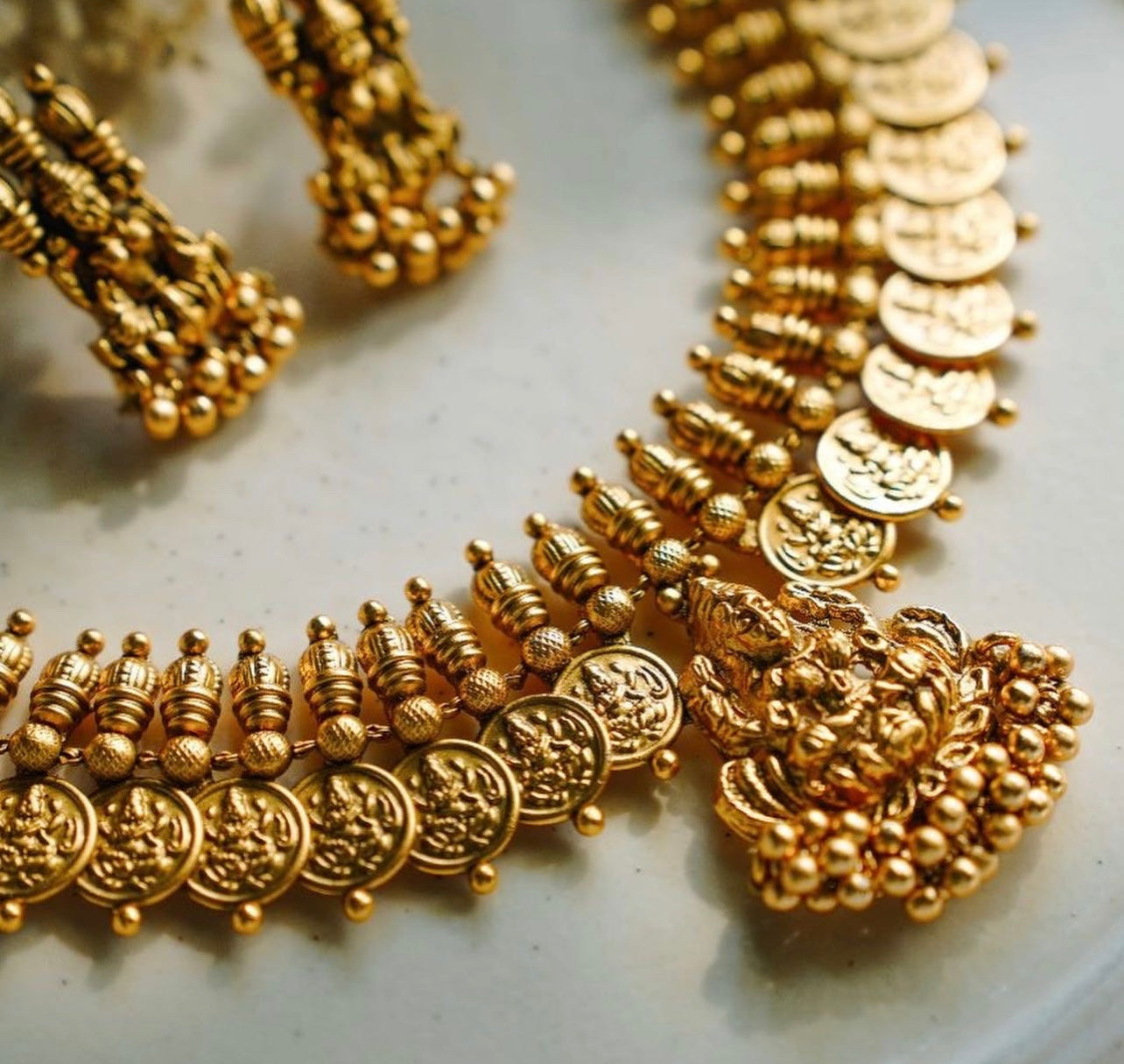 Antique Lakshmi Devi Coin Necklace