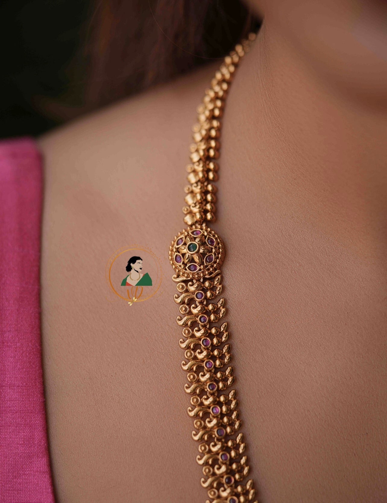 Antique Peacock Haaram