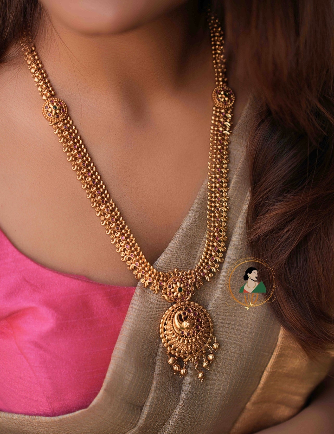 Antique Peacock Haaram