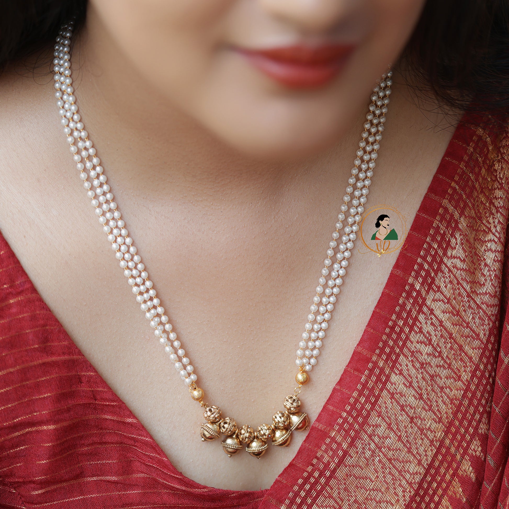 Beautiful Pearl Layered Short Haram