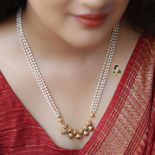 Beautiful Pearl Layered Short Haram