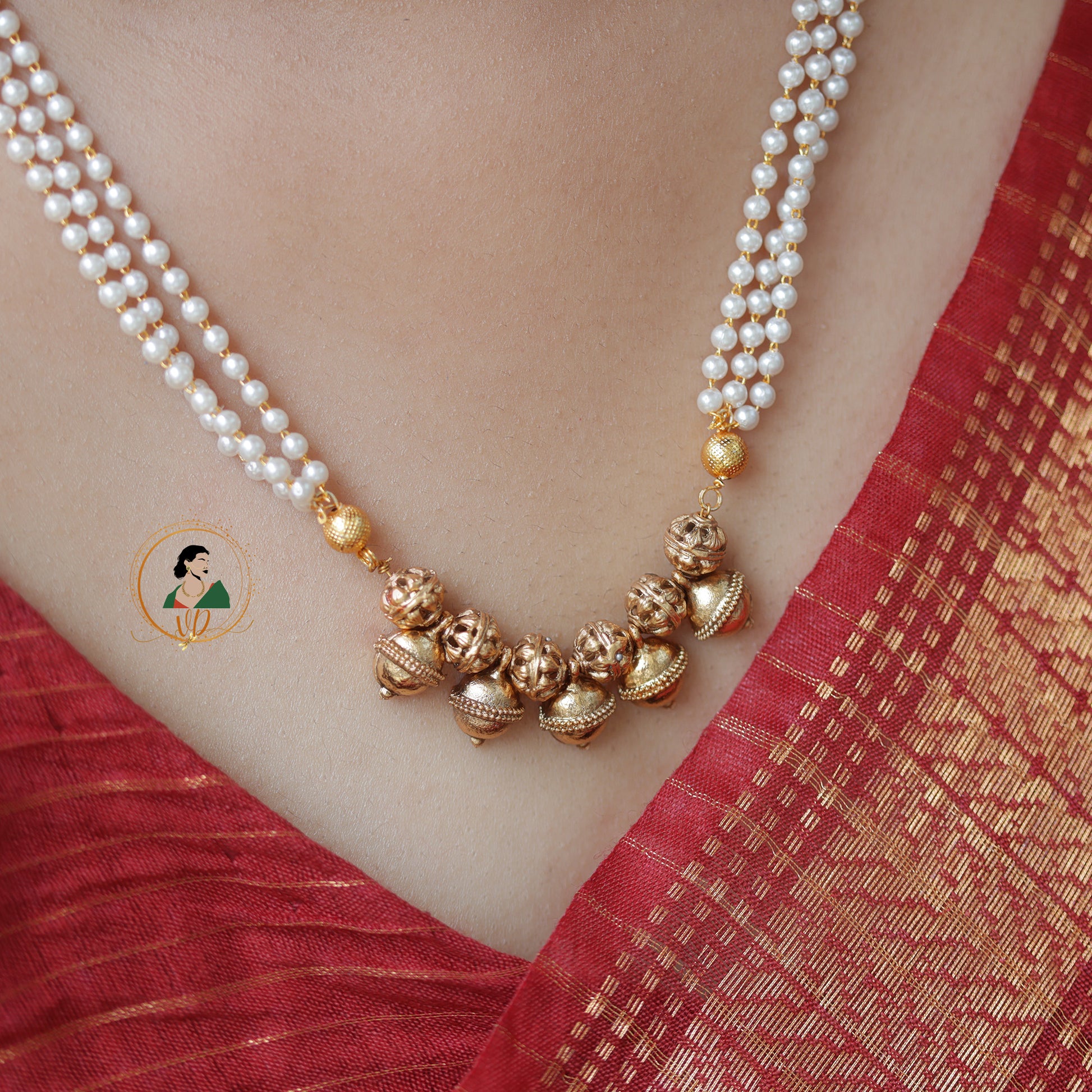 Beautiful Pearl Layered Short Haram