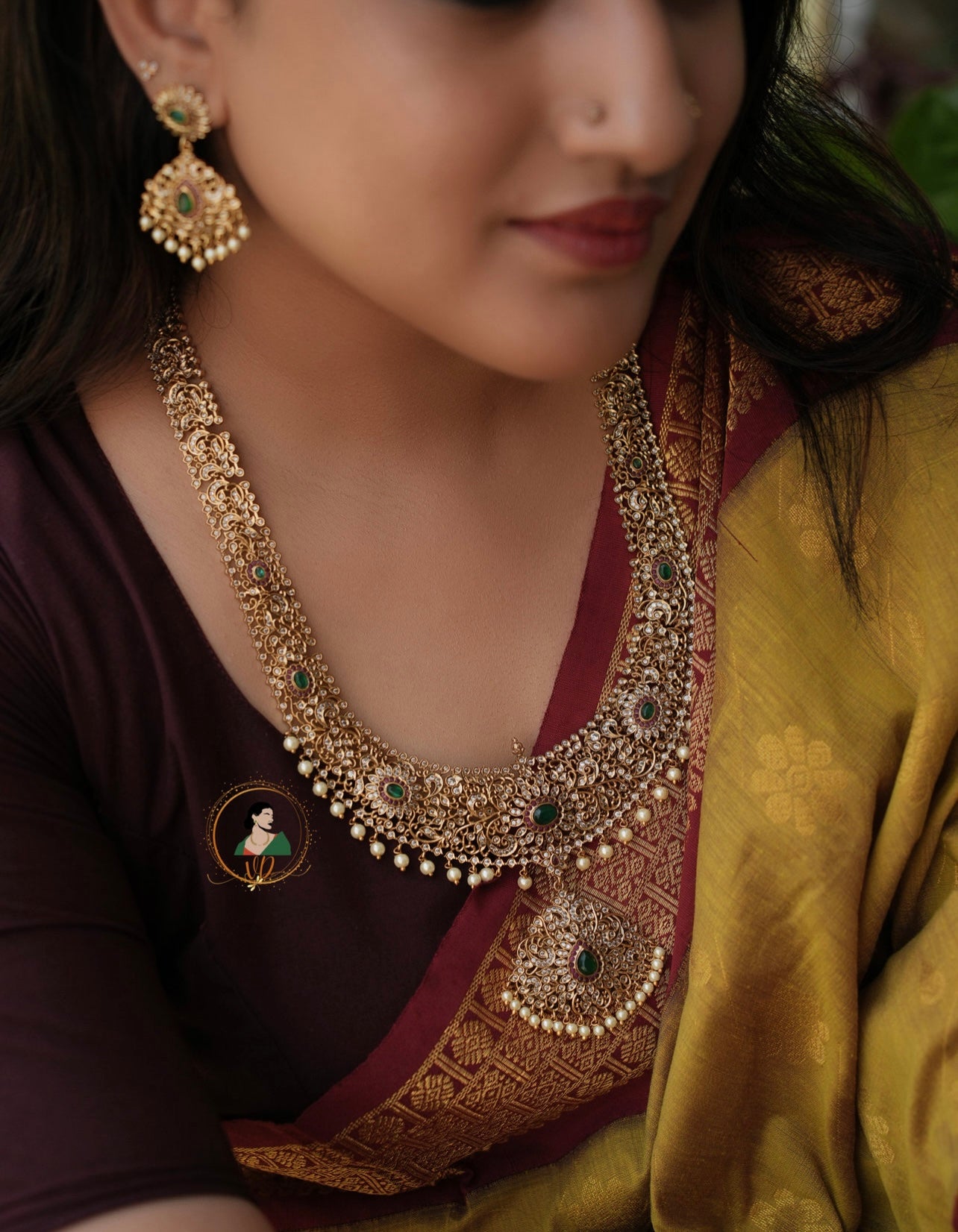 Bridal AD Stone Long Haram