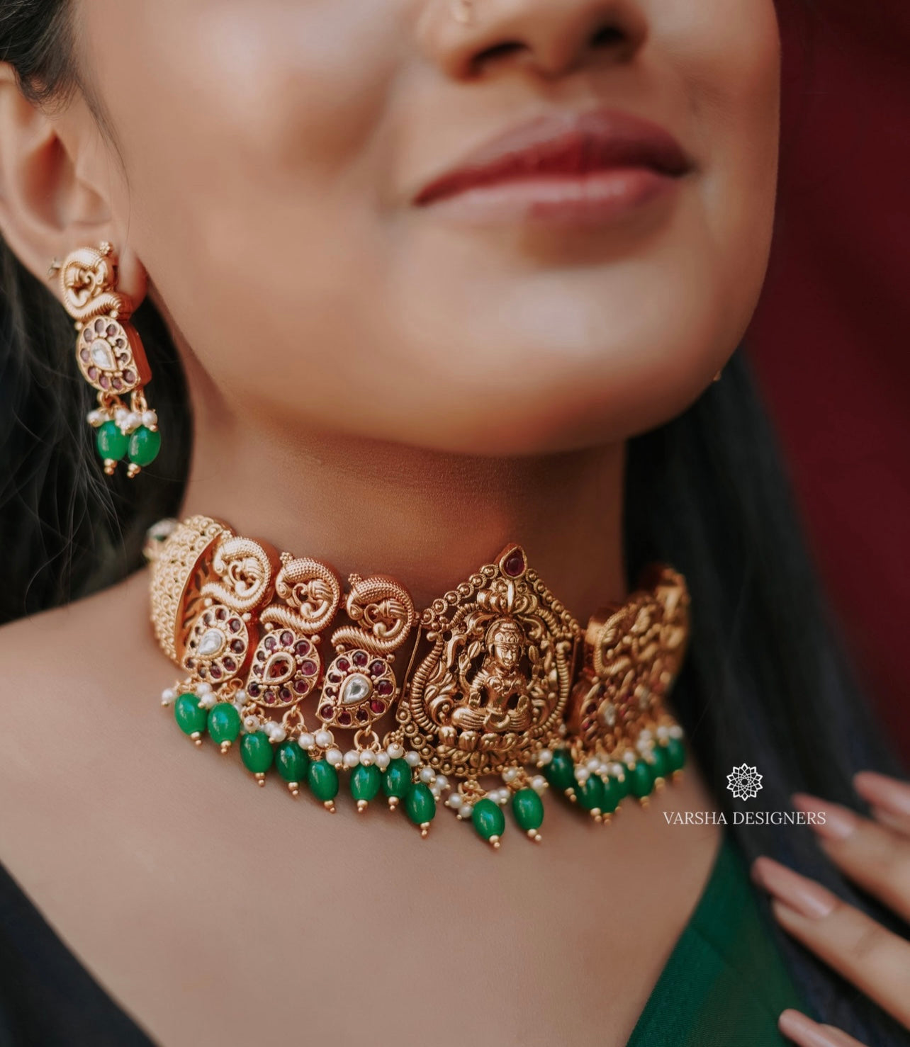 Bridal Nakshi Kemp Choker Set