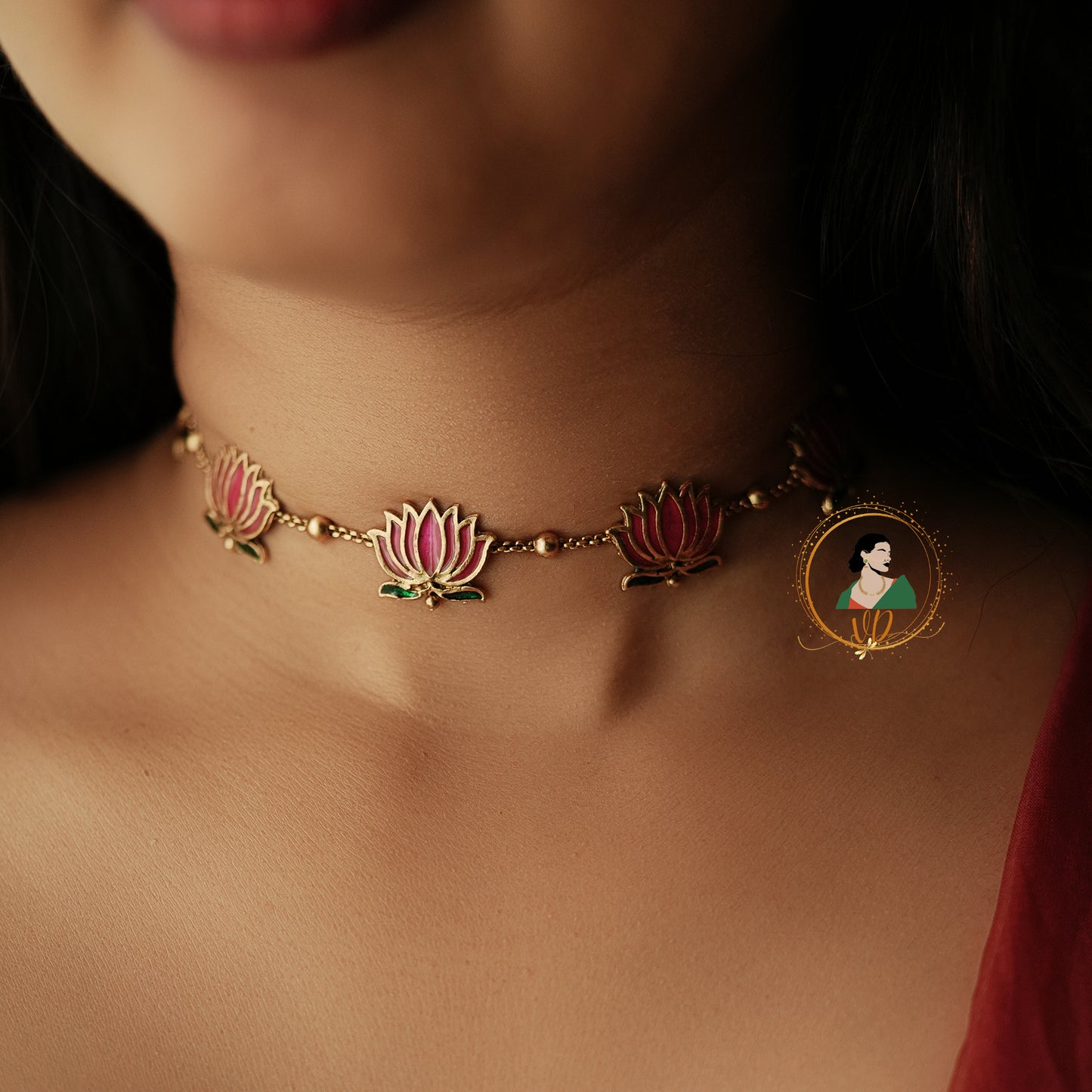 Manju Warrier Inspired Lotus Choker
