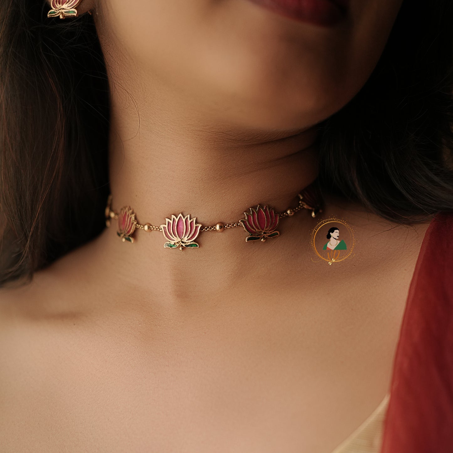 Manju Warrier Inspired Lotus Choker