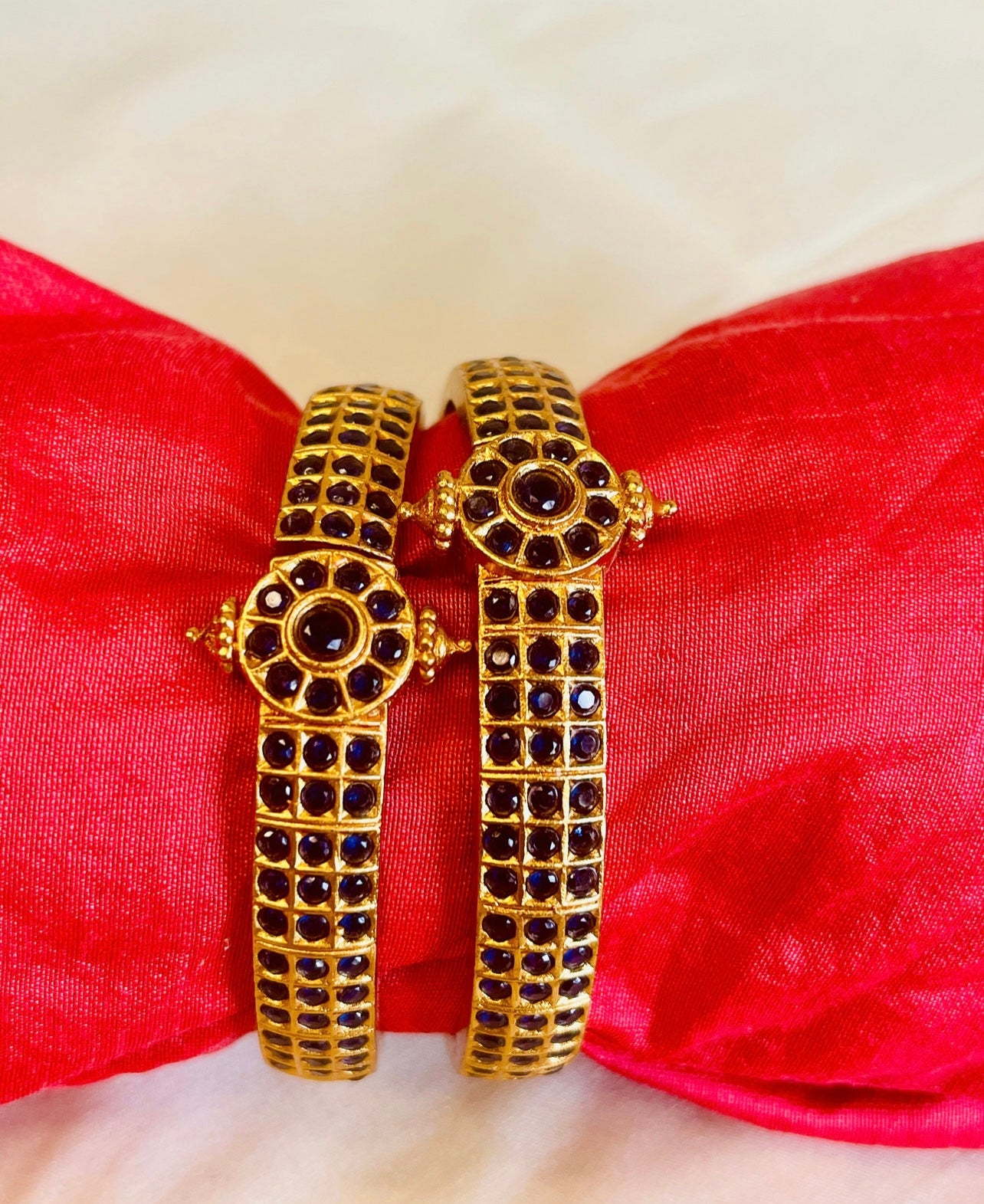 Deep Sapphire Stone Bangles