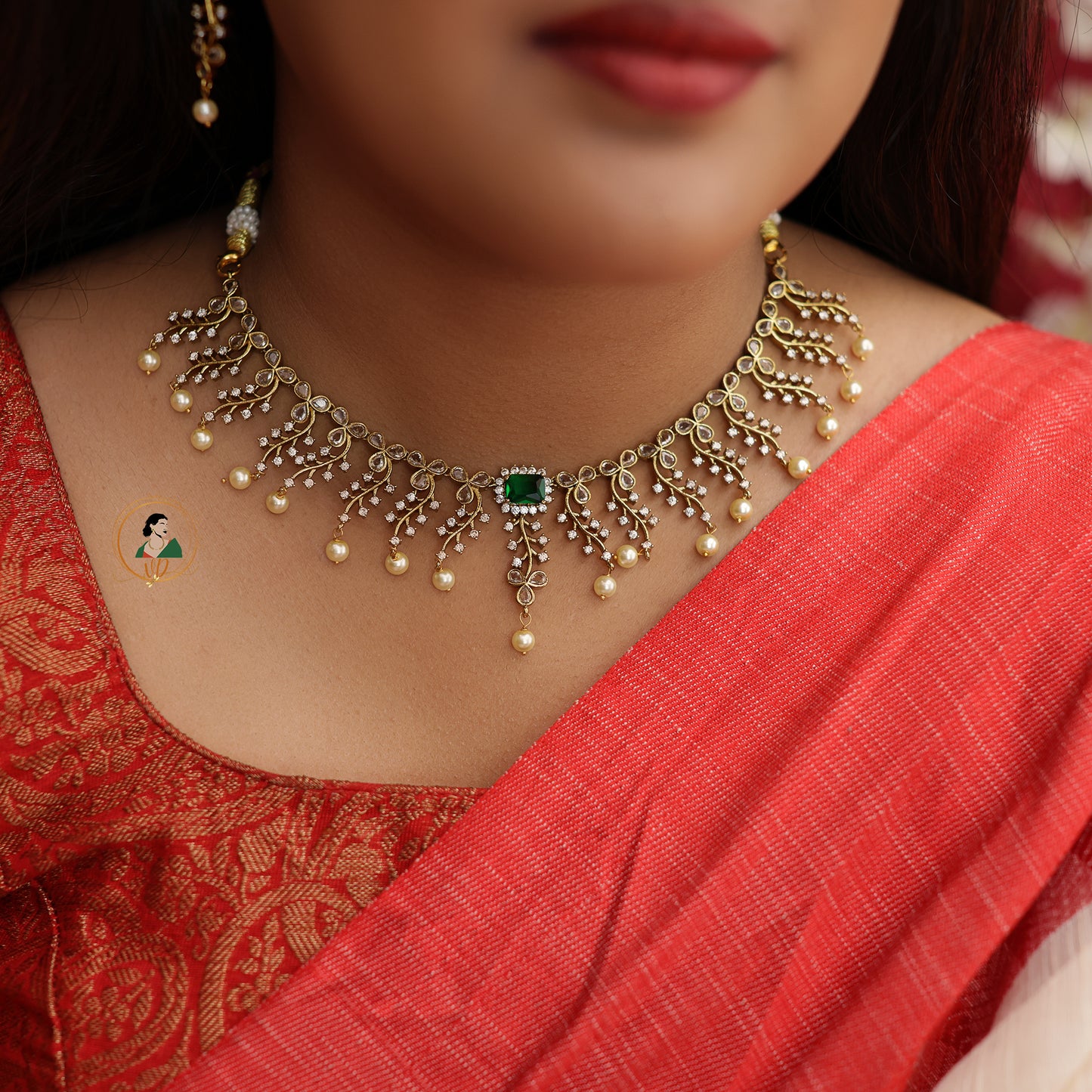 Designer White Stone Necklace