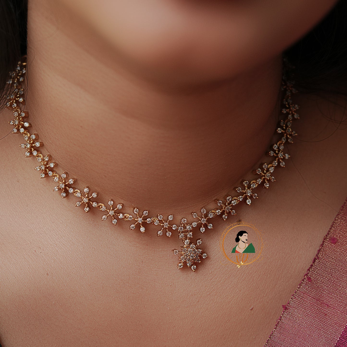 Diamond Look Star Necklace Set