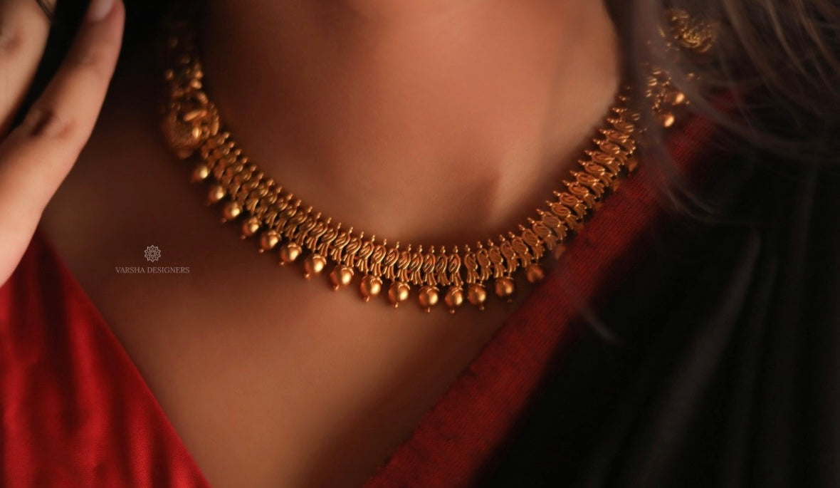 Dual Side Peacock Necklace