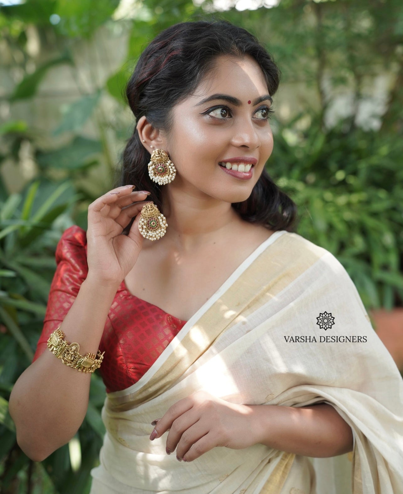 Exquisite Lakshmi Pearl Earrings