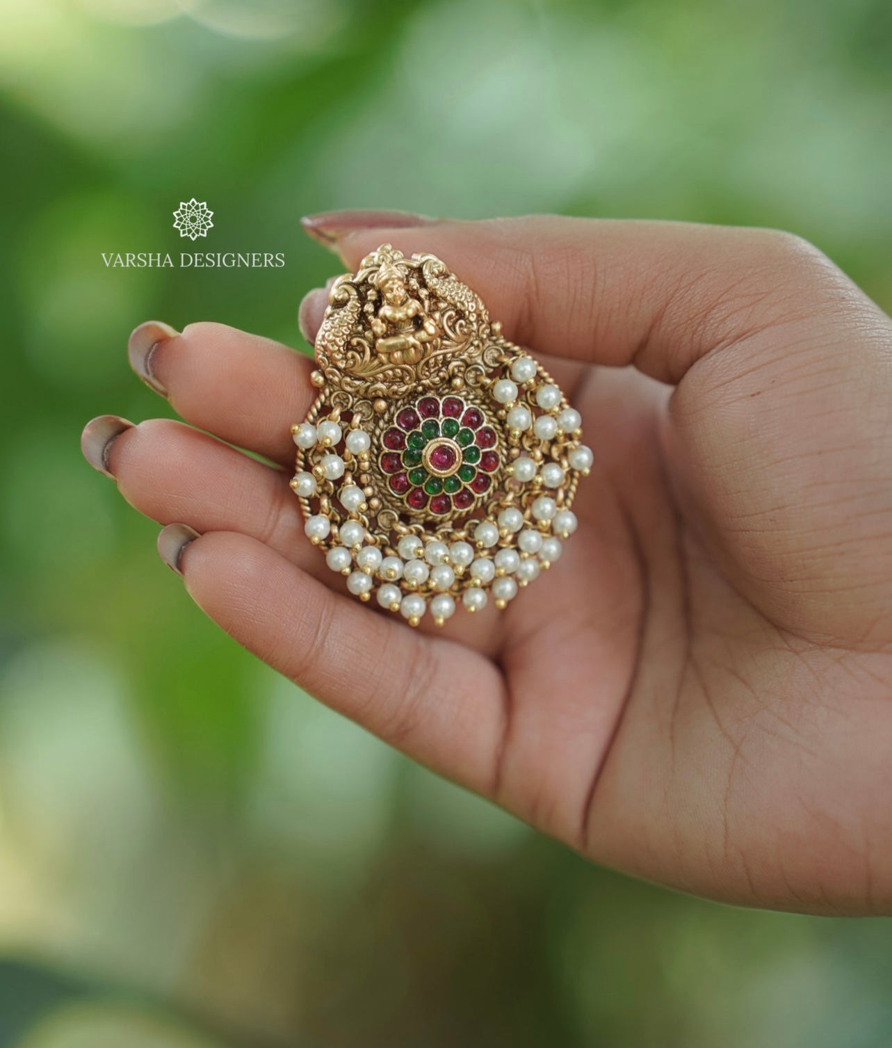 Exquisite Lakshmi Pearl Earrings