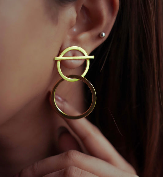 Fancy Circle Drops Earrings