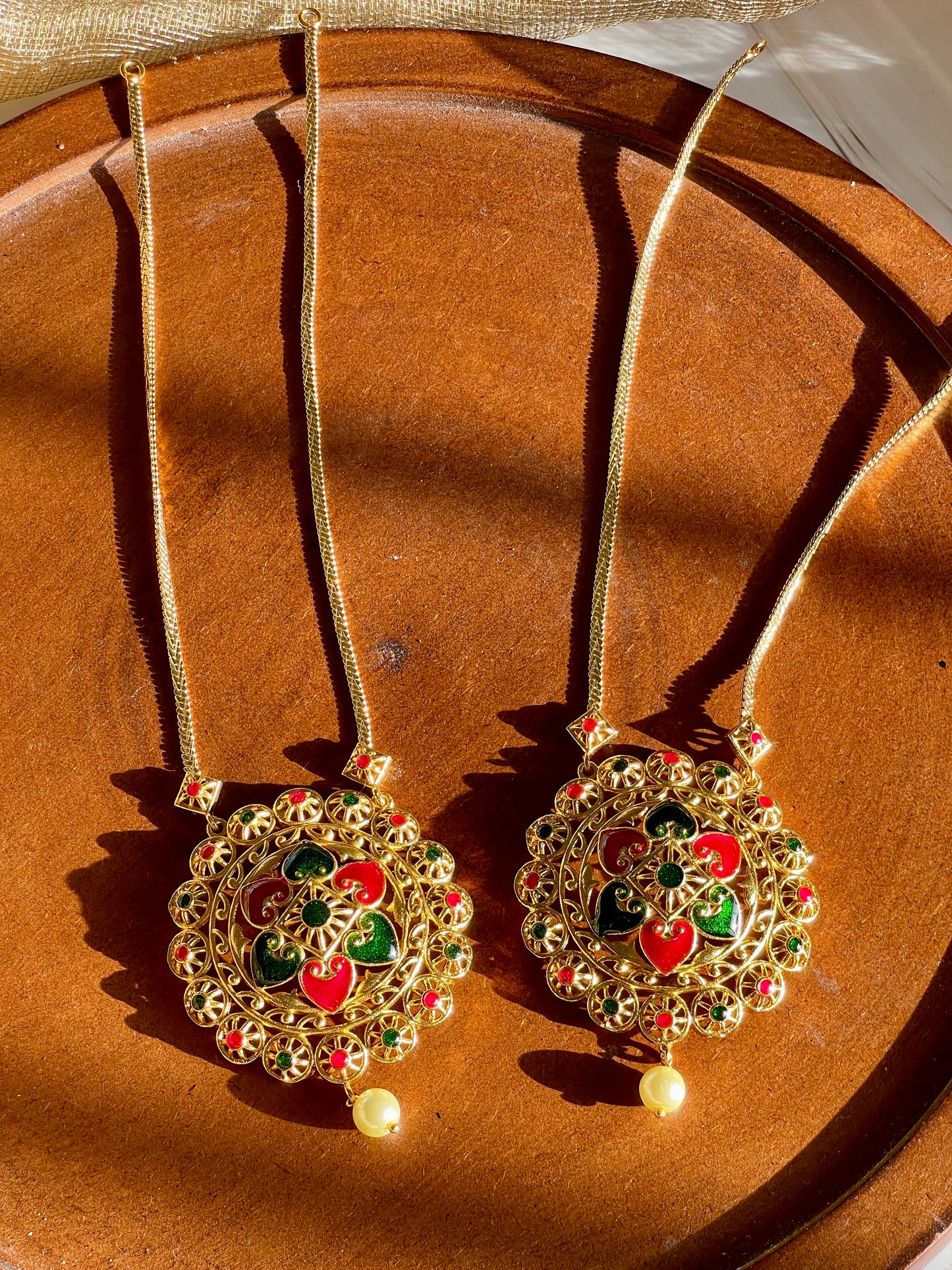 Floral Enamel Chakra Pendant Chain