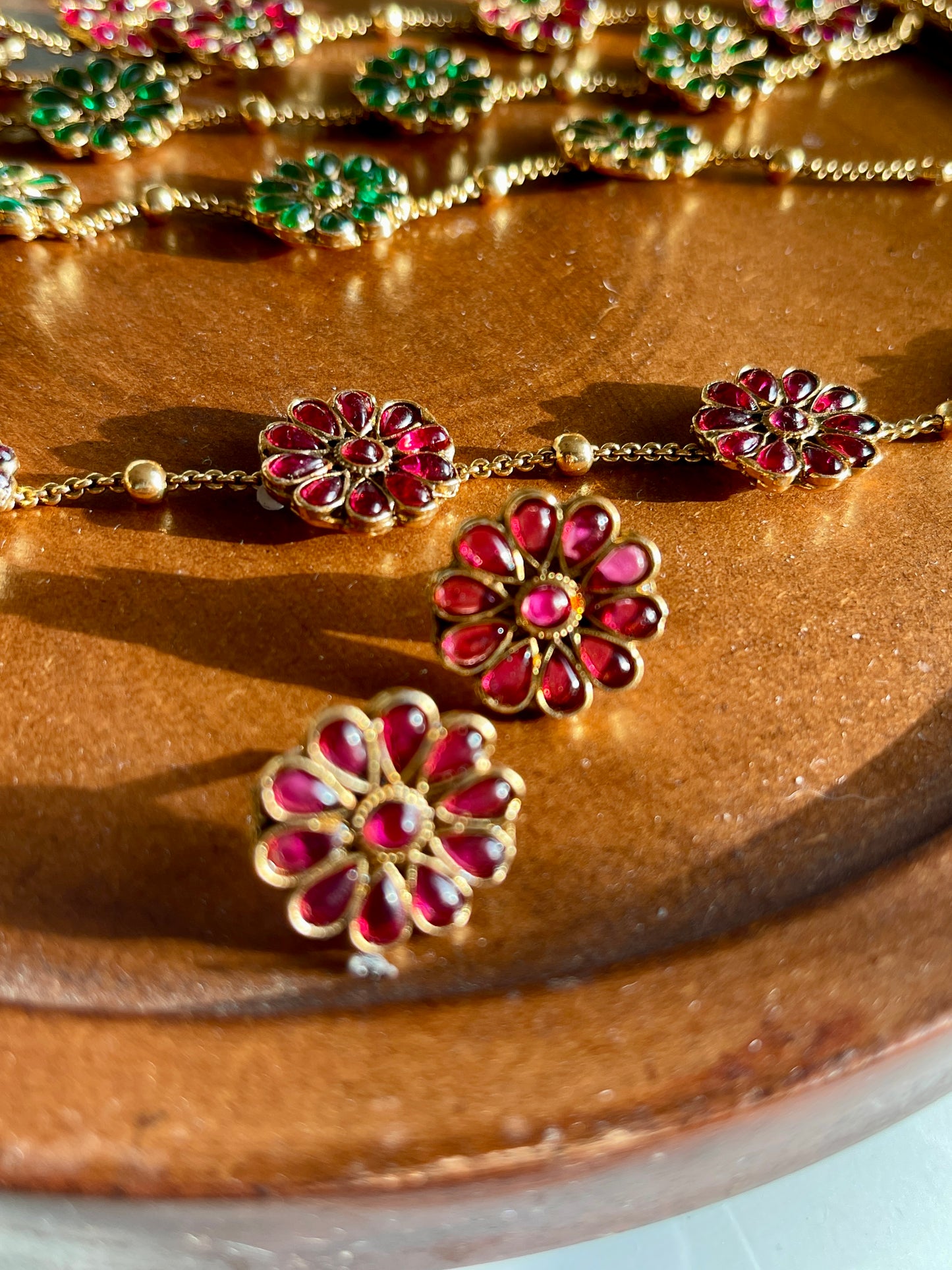 Floral Stone Choker Set