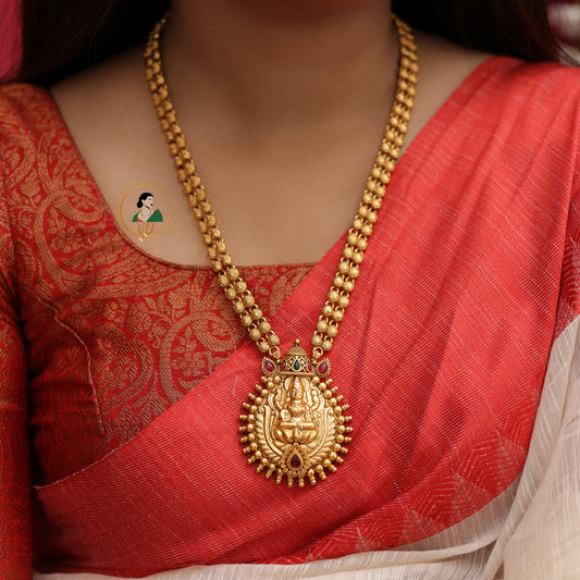 Gold Beaded Lakshmi Haram