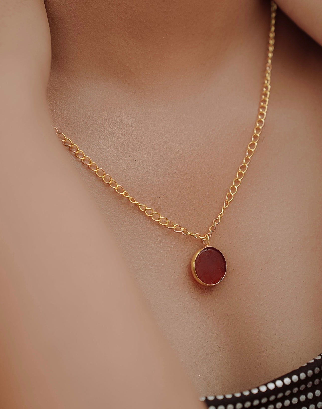 Gold Finish Chain & Pendant Combo