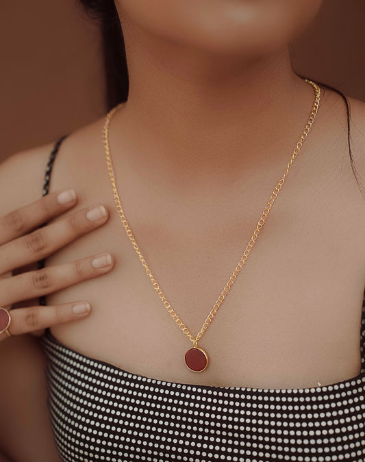 Gold Finish Chain & Pendant Combo