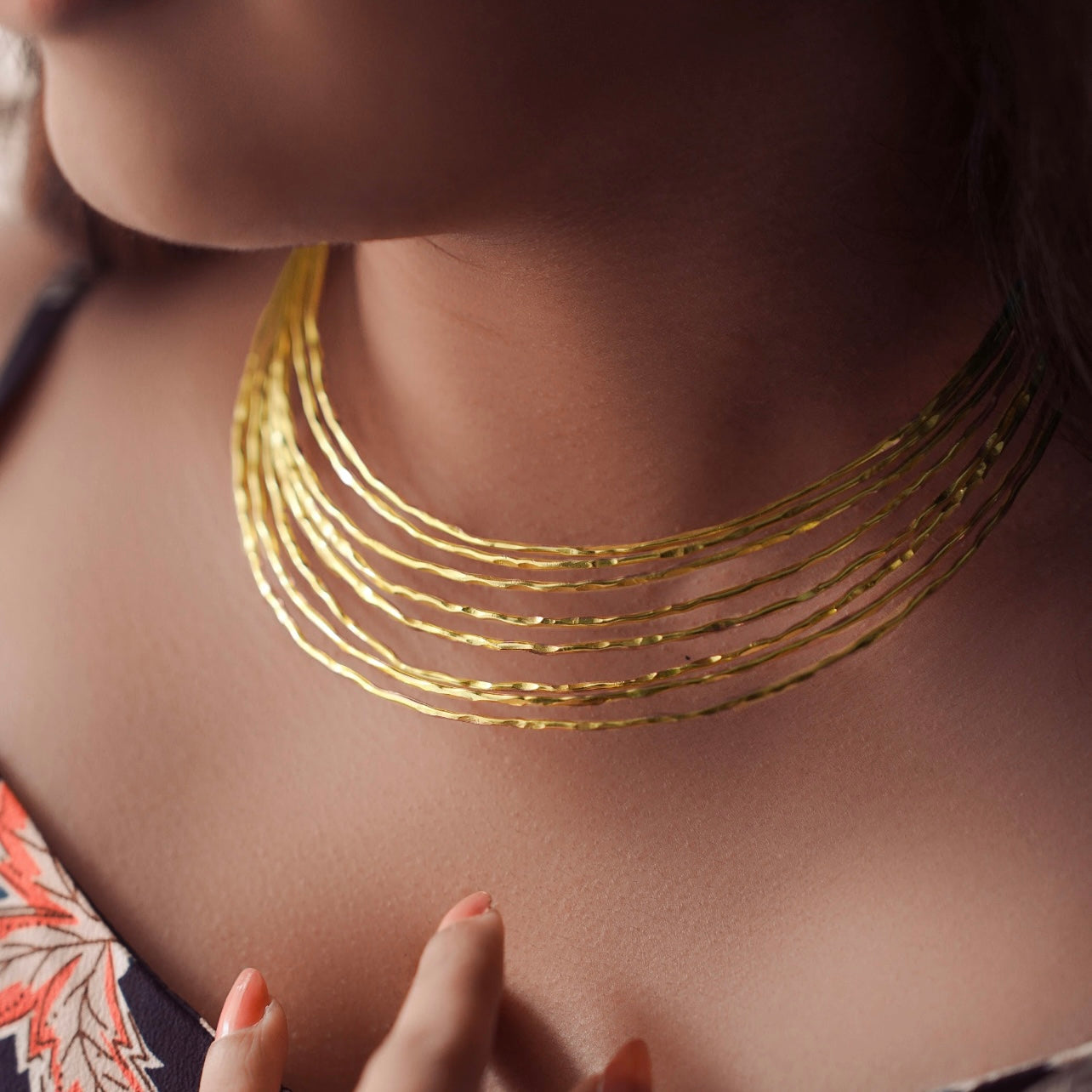 Gold Finish Cleopatra Gold Choker