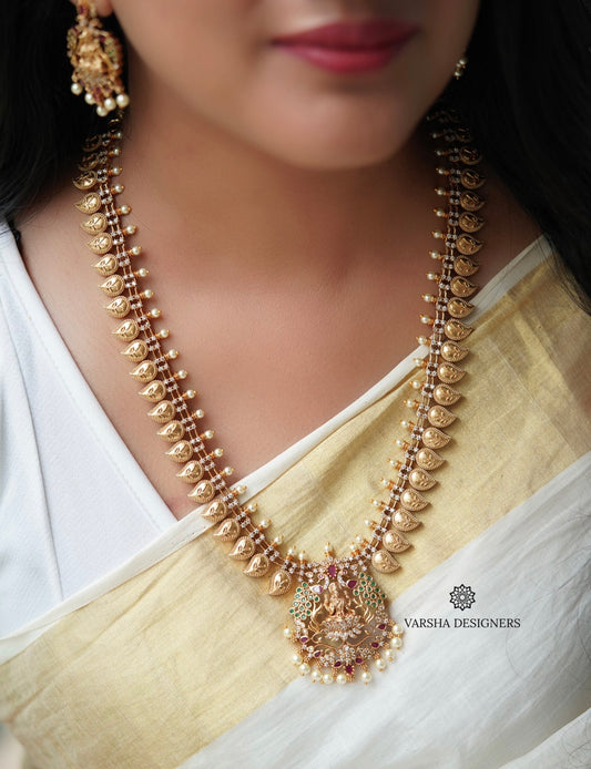 Gold Look Temple Lakshmi Haram