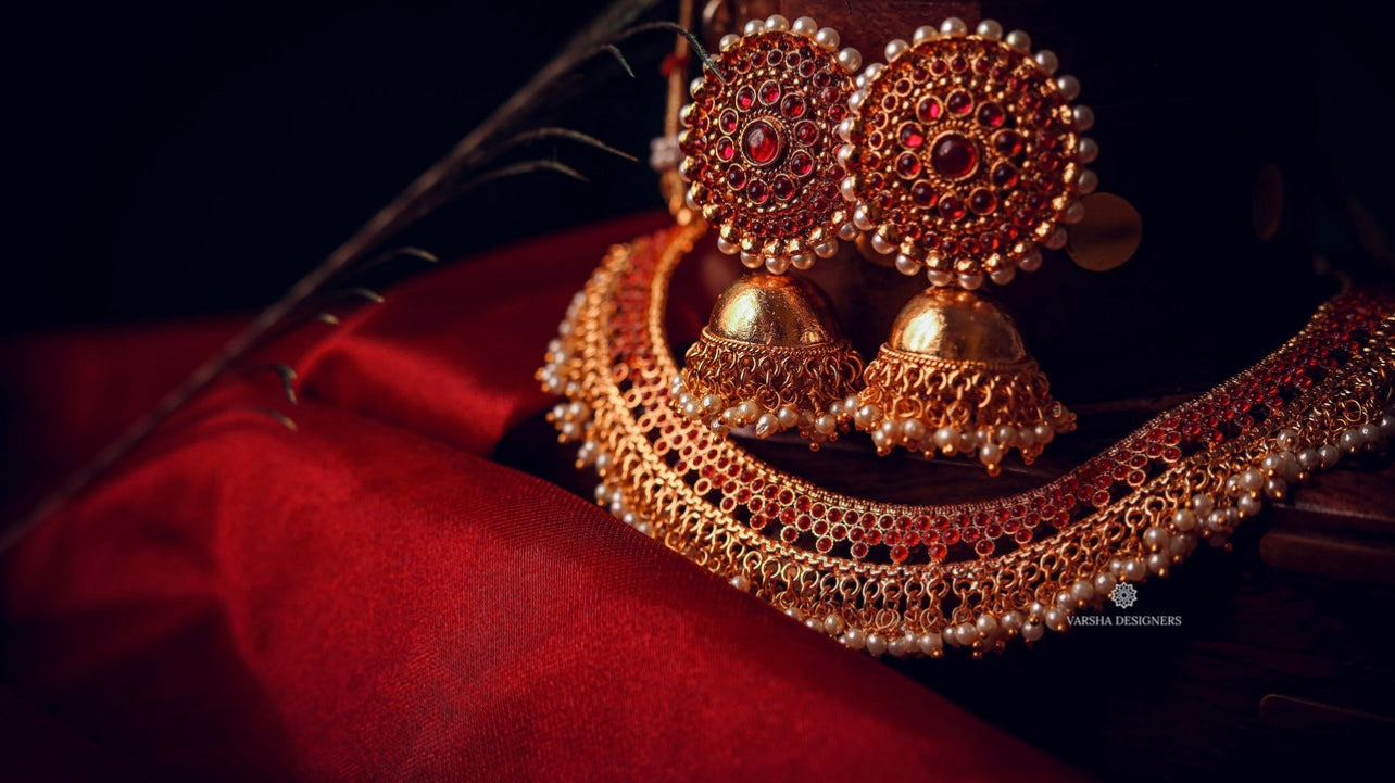 Guttapusalu Ruby Stone Necklace