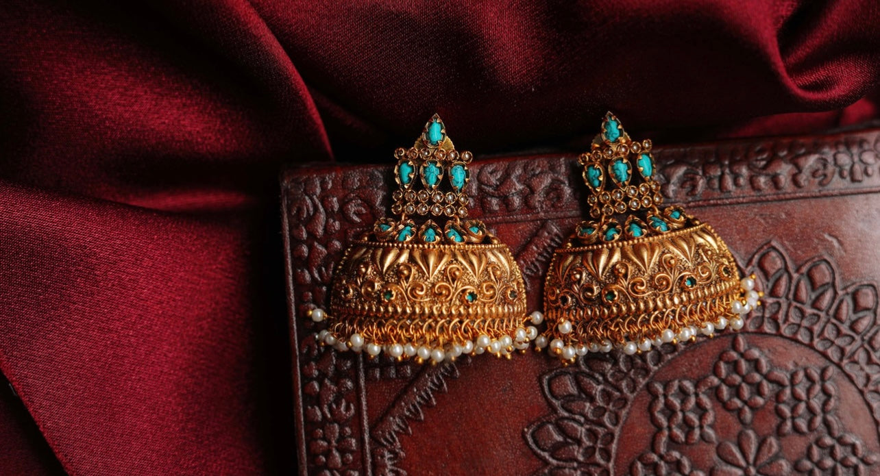 Half Dome Light Weight Turquoise Earrings