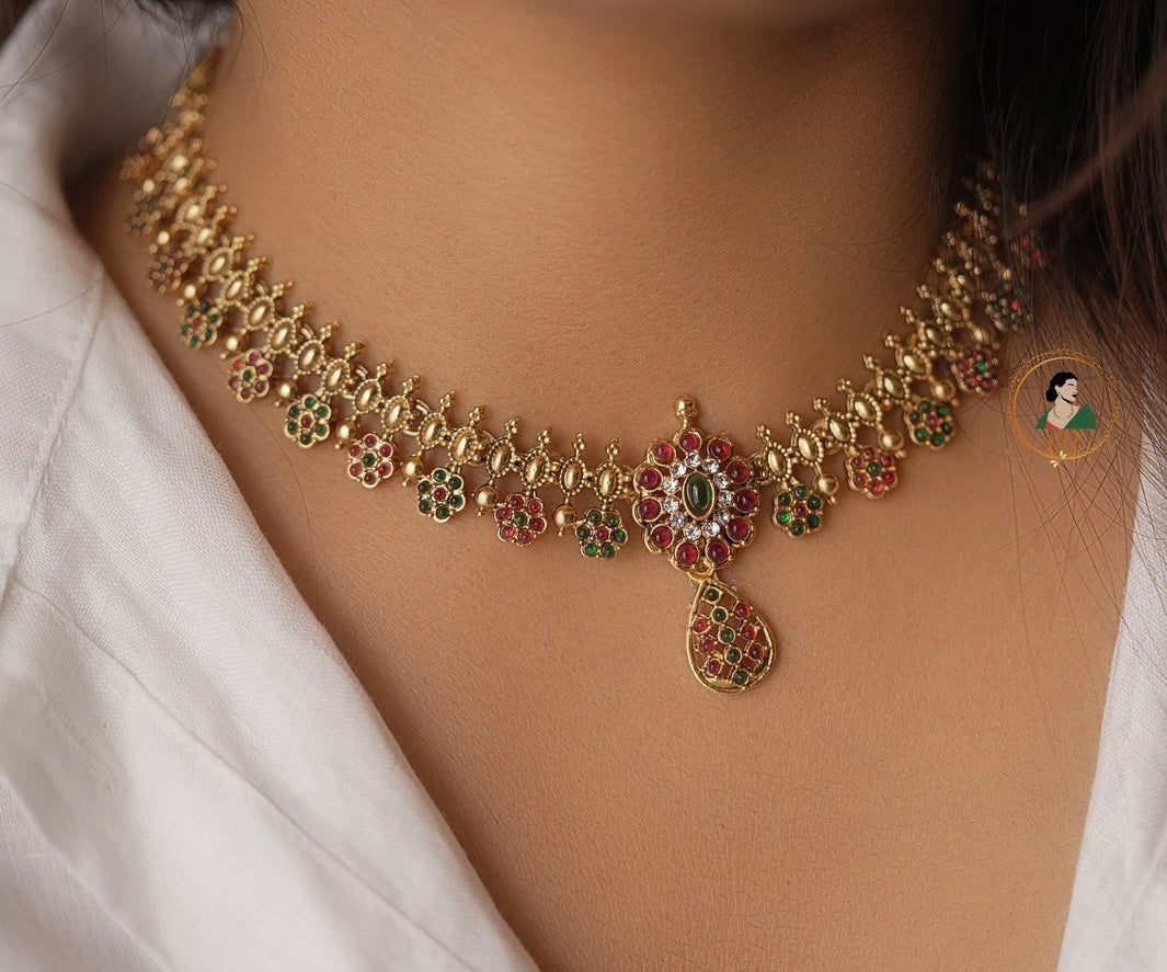 Elegant Multi Stone Necklace