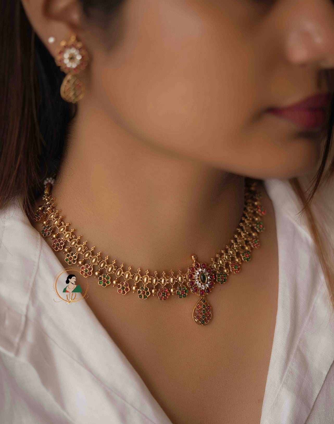 Elegant Multi Stone Necklace