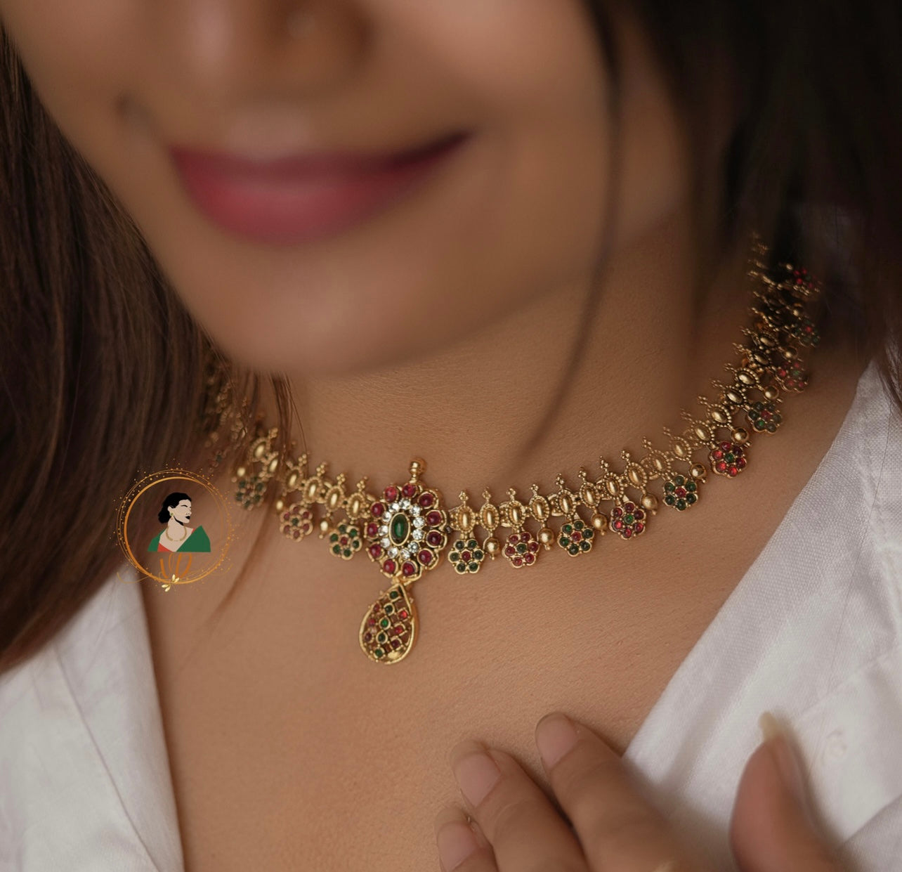 Elegant Multi Stone Necklace