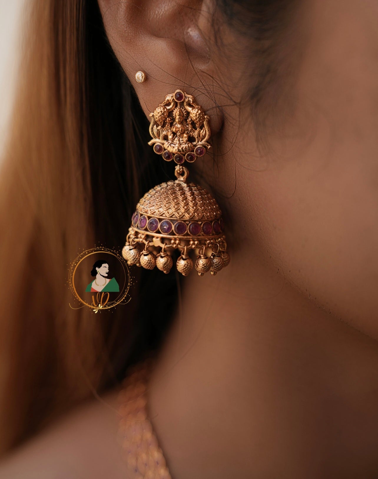 Ruby Stone Lakshmi Temple Haram