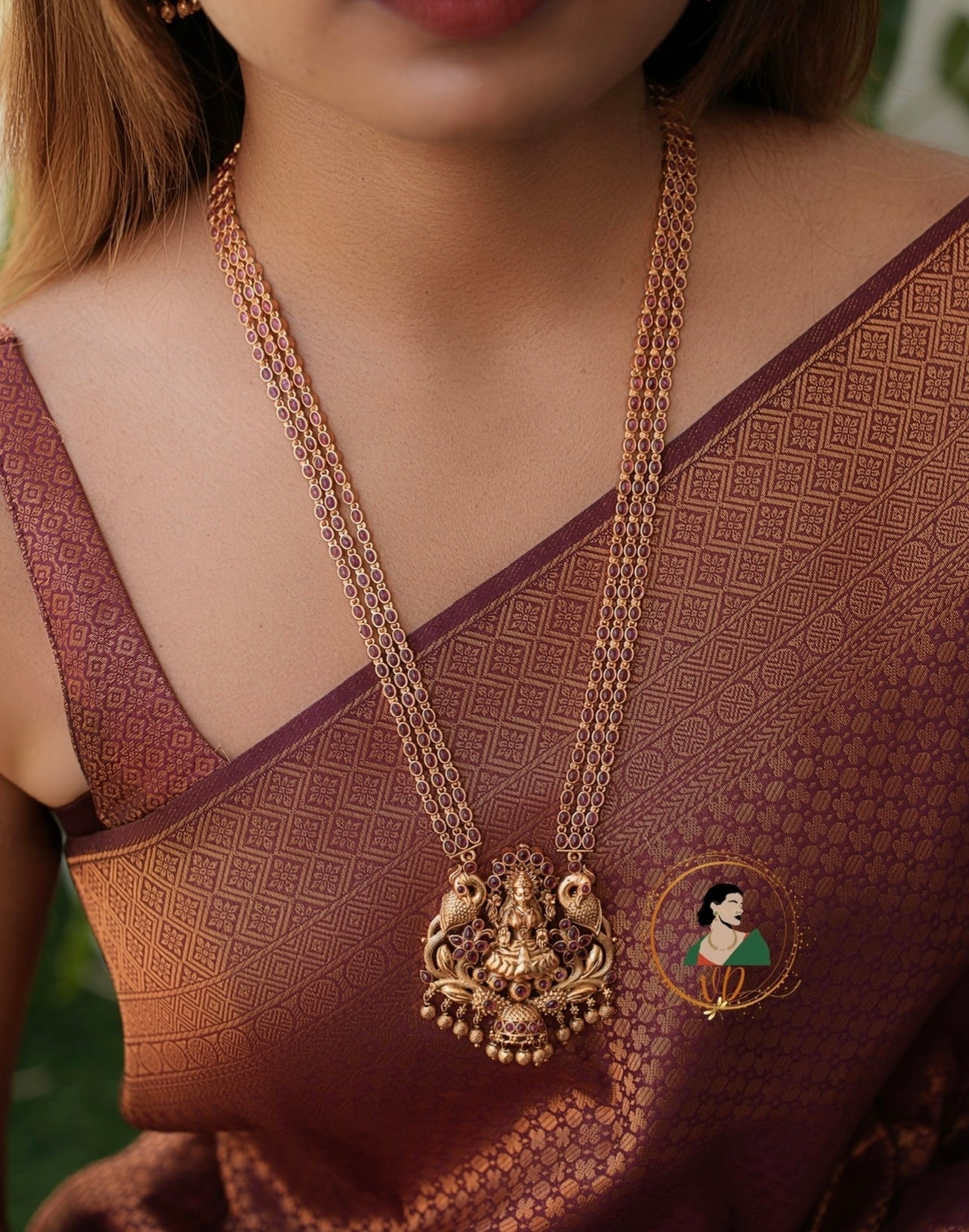 Ruby Stone Lakshmi Temple Haram