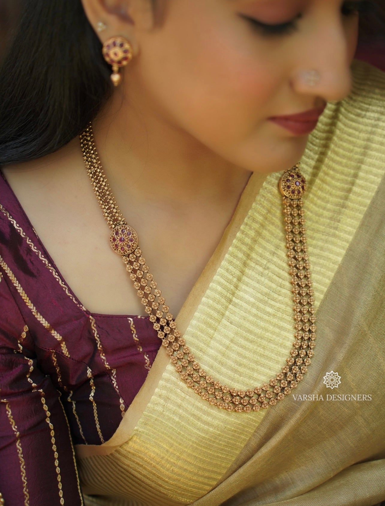 Classic Layered Golden Bead Haram