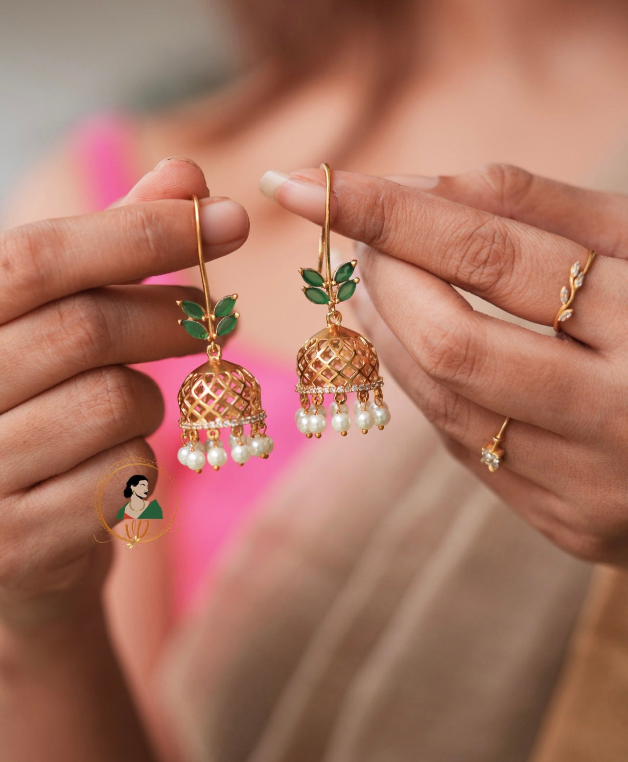 Emerald Loop Jhumka