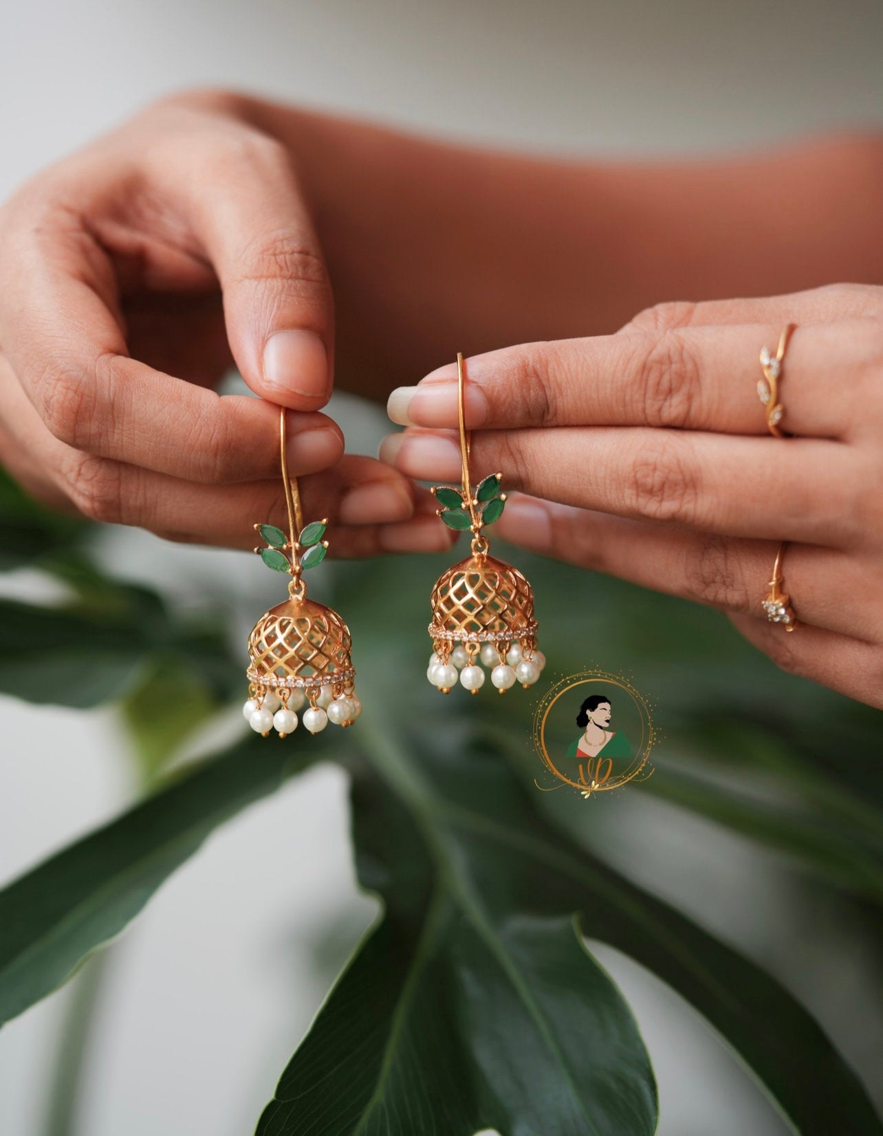 Emerald Loop Jhumka