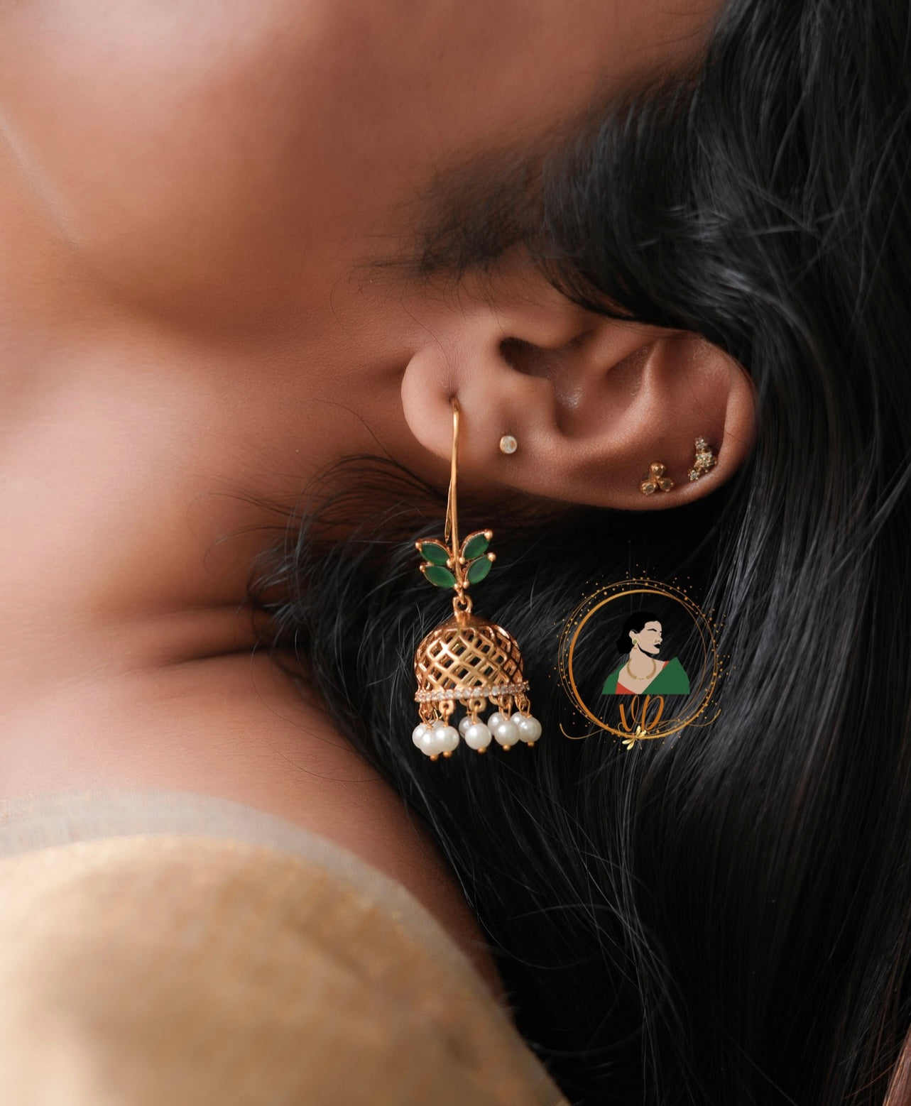 Emerald Loop Jhumka