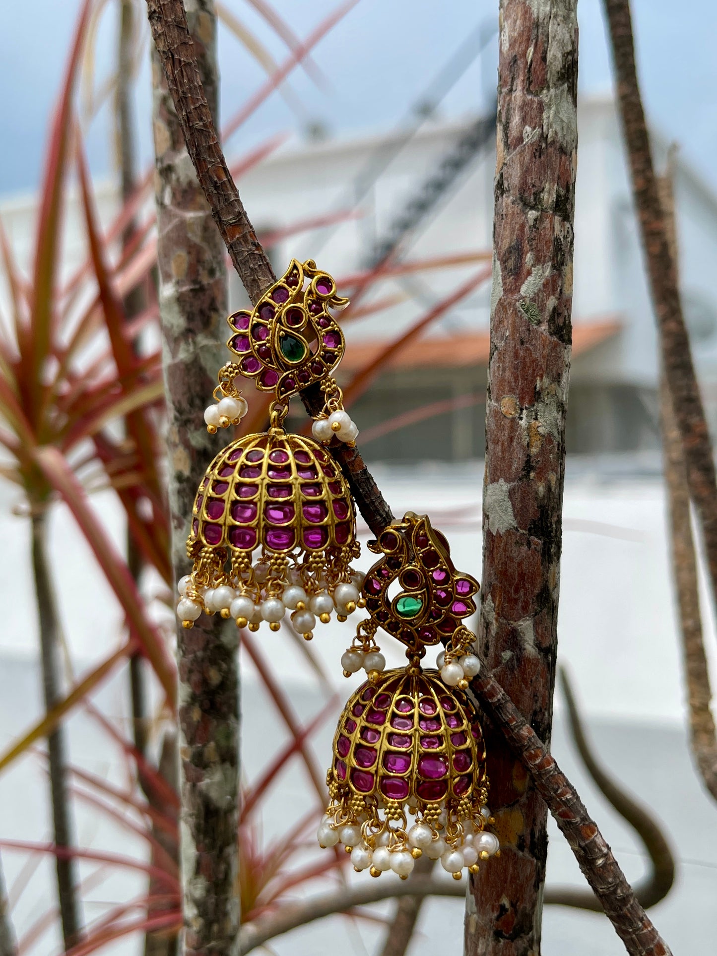 Peacock Kemp Jhumka