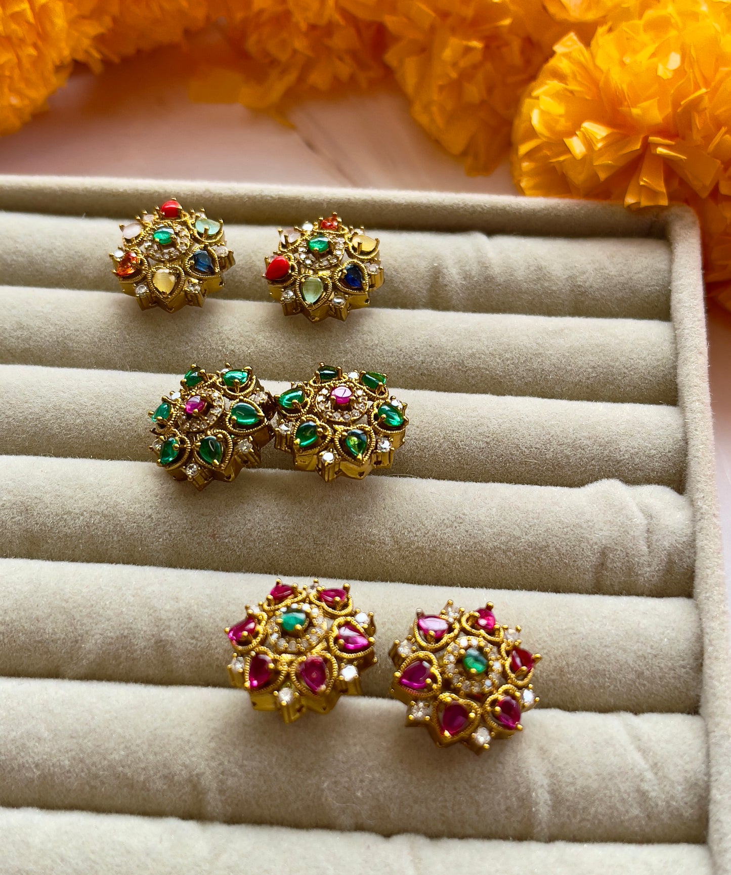 Cute Stone Star Studs