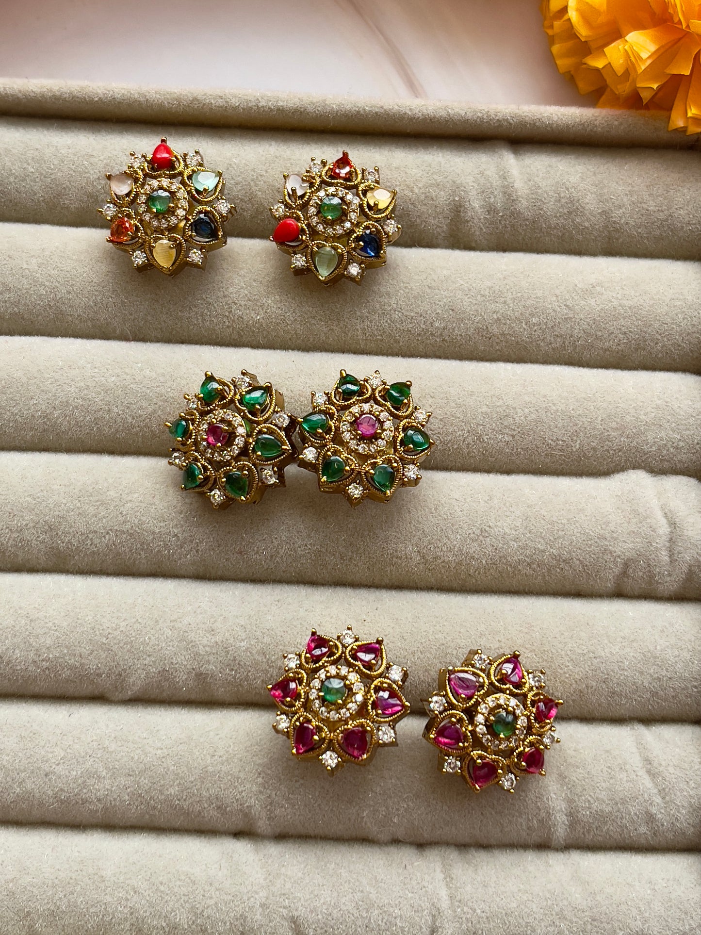 Cute Stone Star Studs