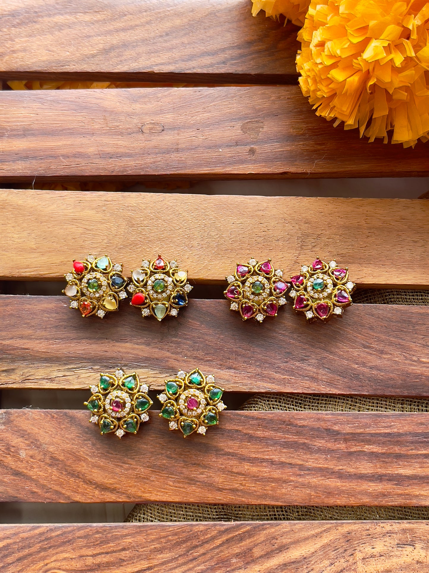 Cute Stone Star Studs