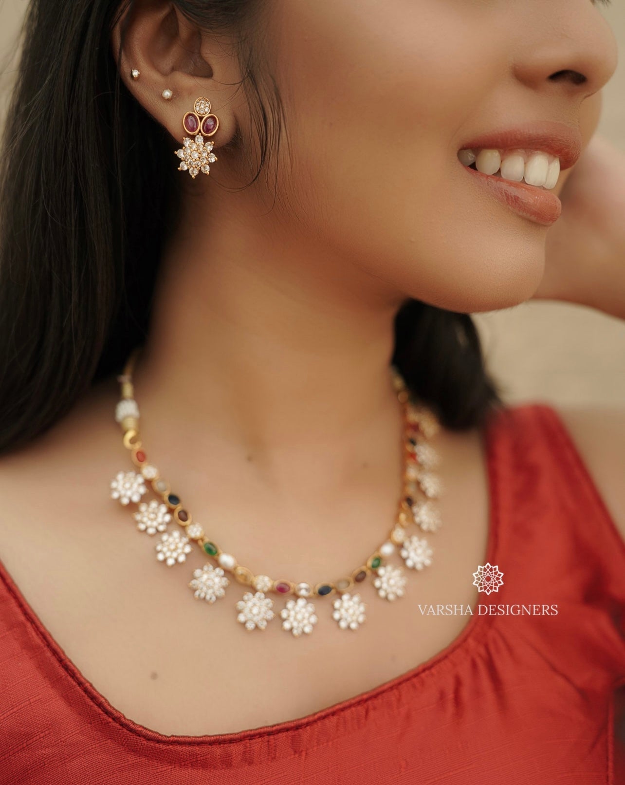 Navarathna Necklace set